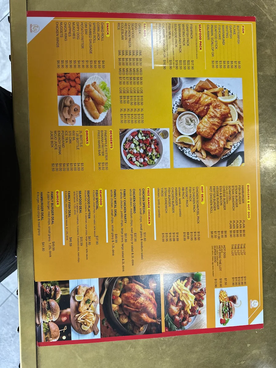 Menu, GOLDEN CHOOK