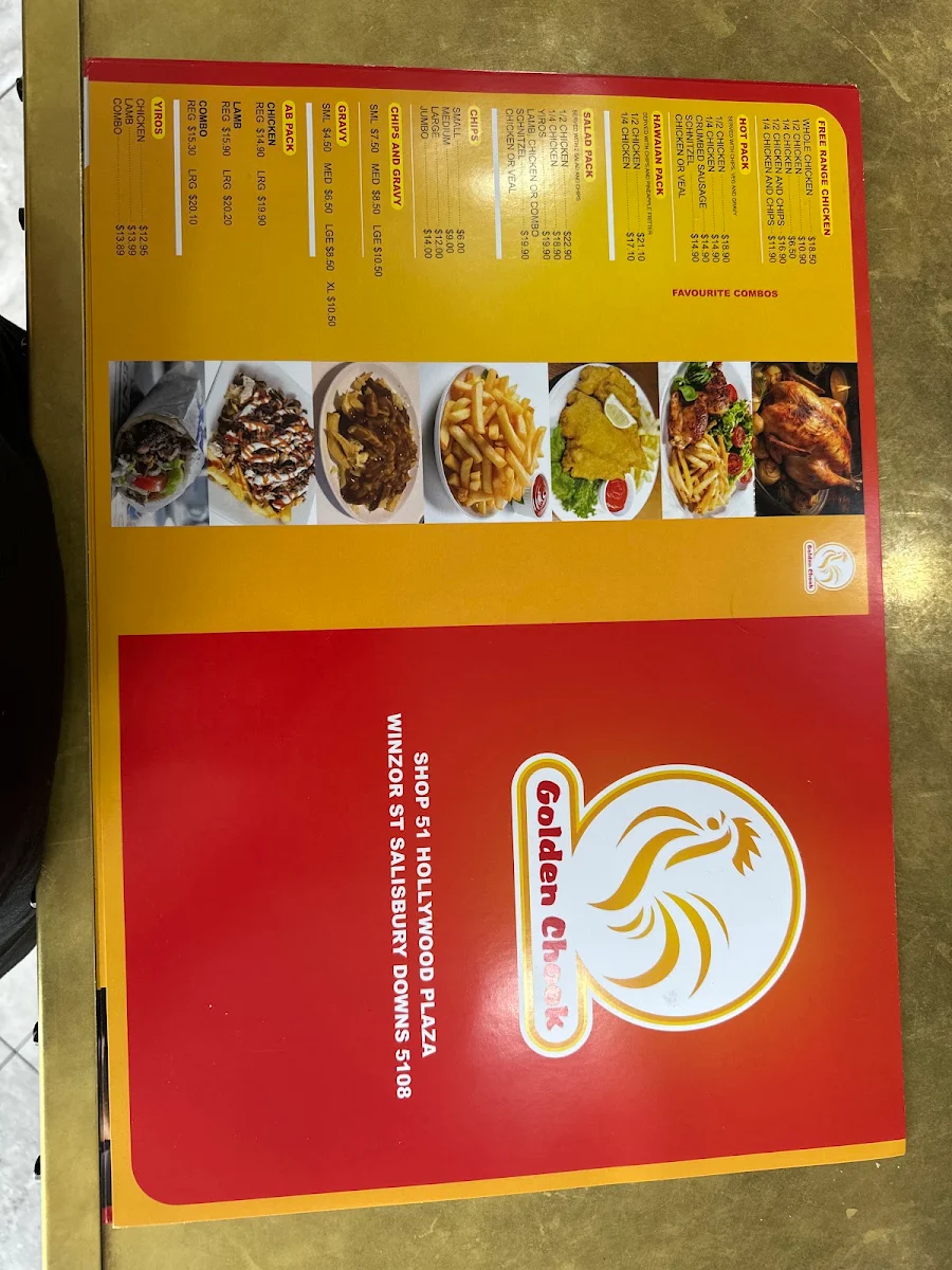 Menu, GOLDEN CHOOK