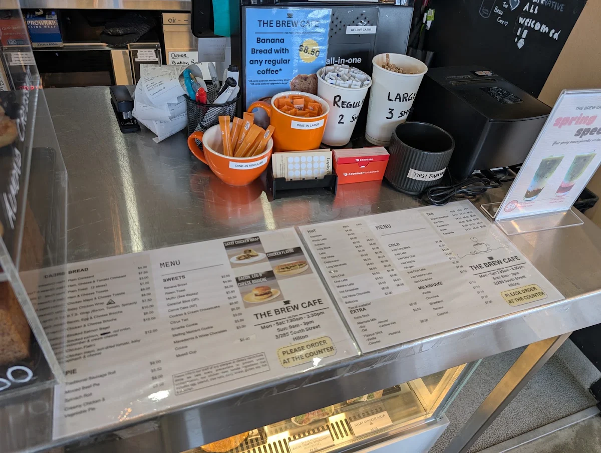 Menu, The Brew Cafe Hilton