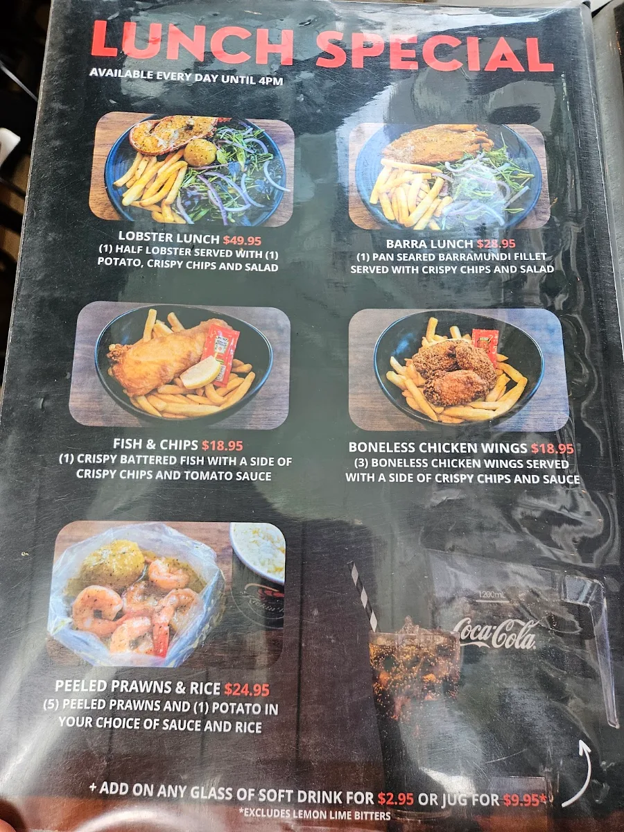 Menu, Kickin'Inn Zetland