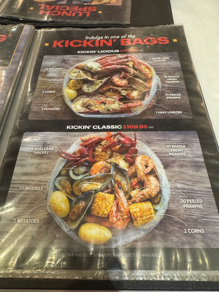 Menu, Kickin'Inn Zetland