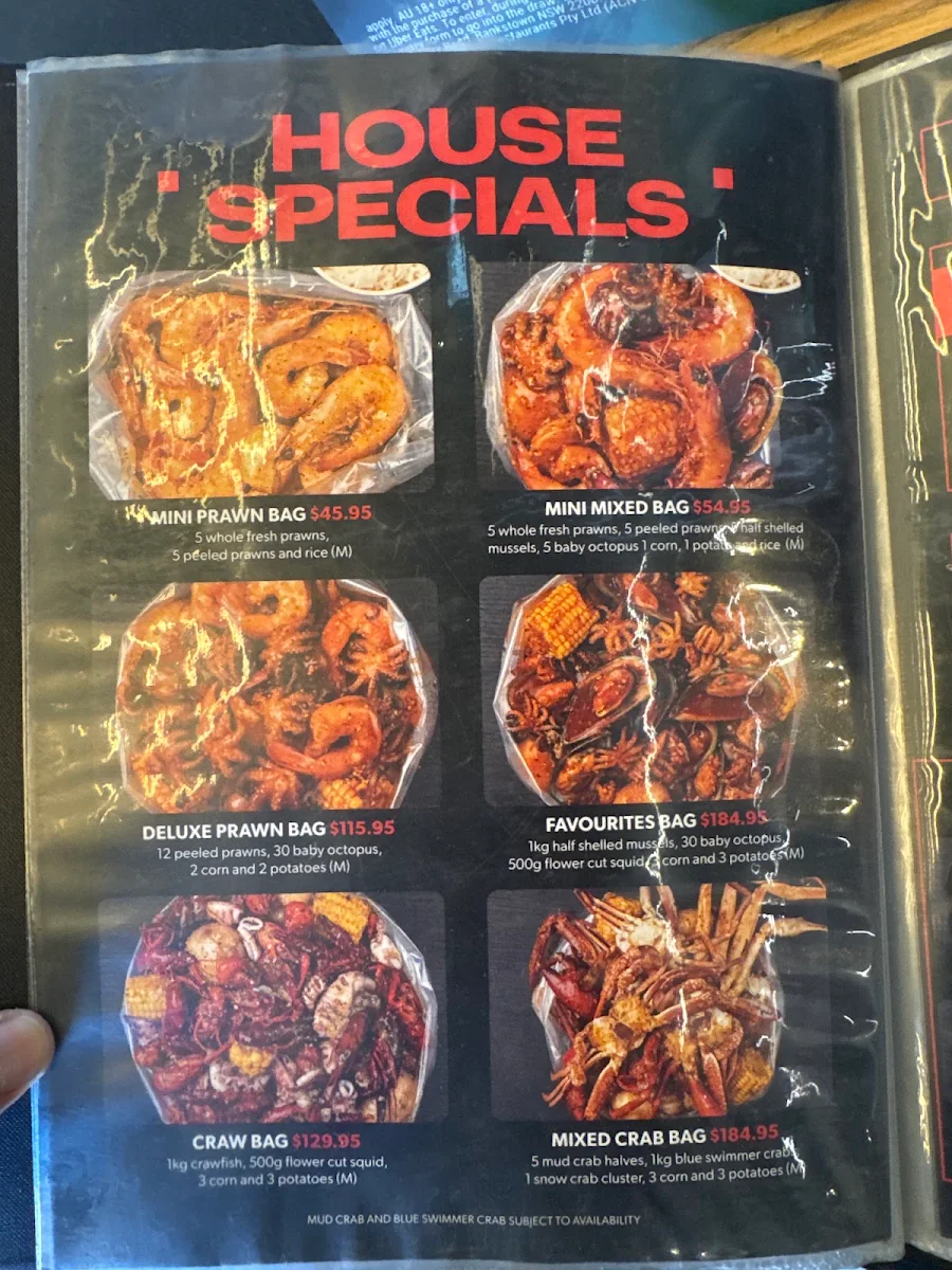 Menu, Kickin'Inn Zetland