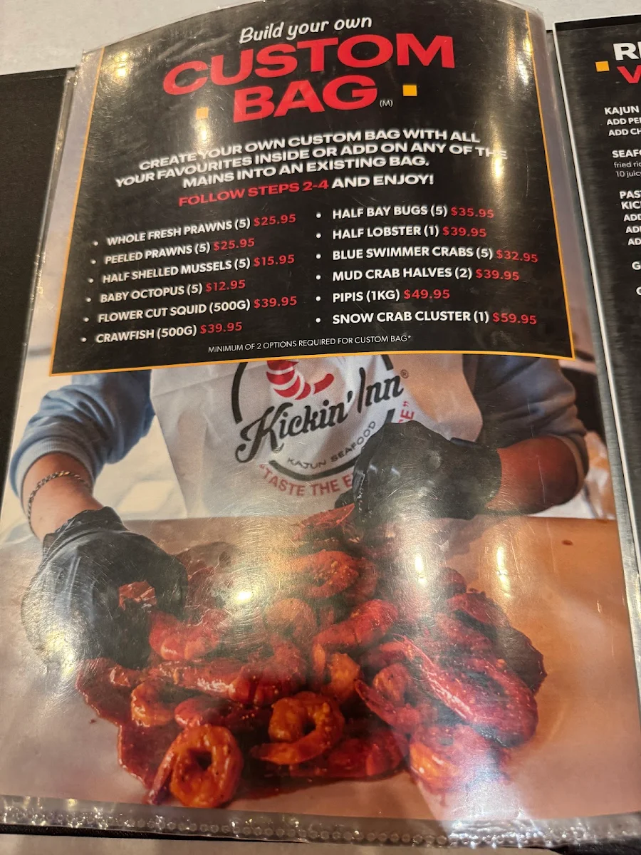 Menu, Kickin'Inn Zetland
