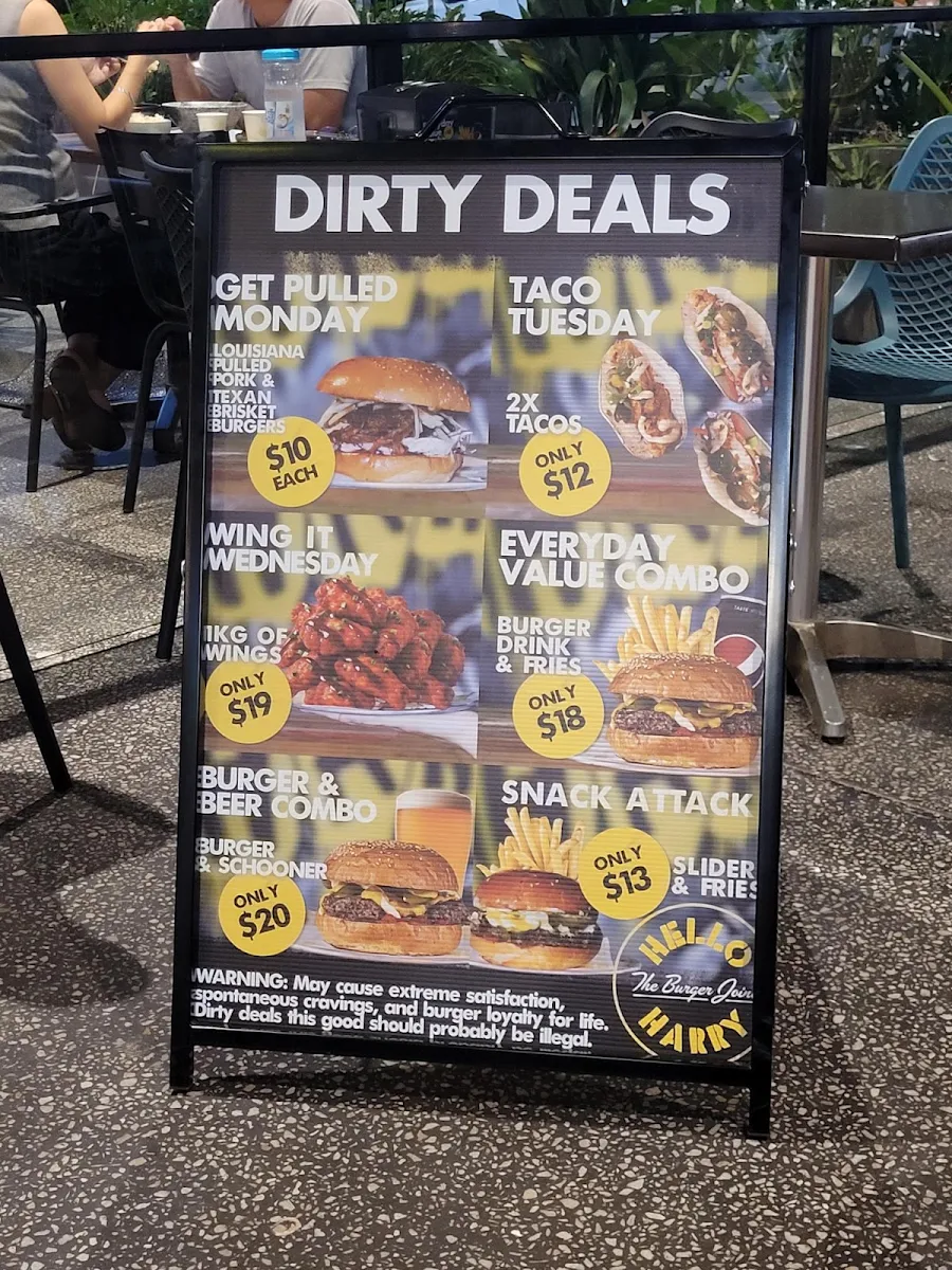 Menu, Hello Harry The Burger Joint (Park Ridge)