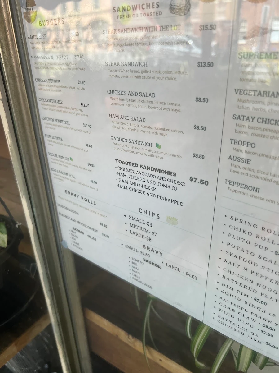 Menu, Nerson's