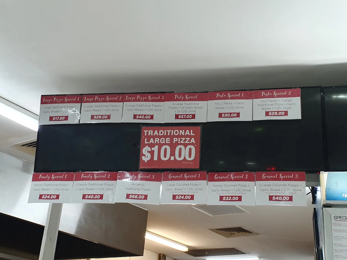 Menu, My Mates Pizza Glenroy