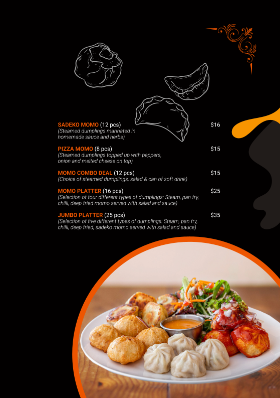 Menu, Funky Momo