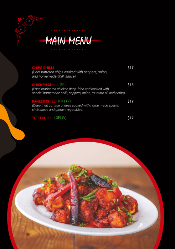 Menu, Funky Momo