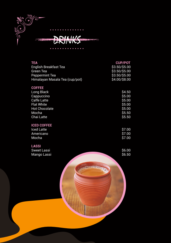 Menu, Funky Momo