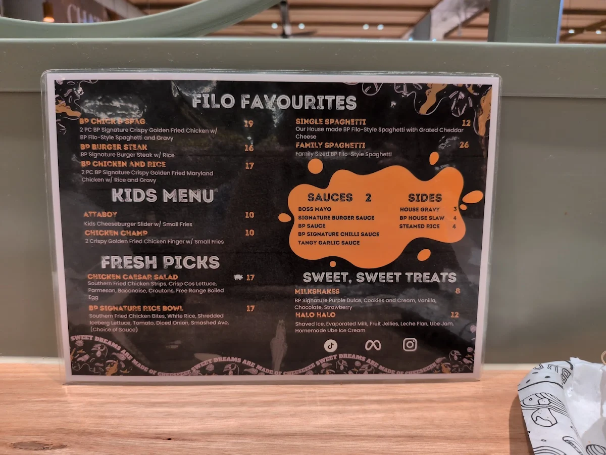 Menu, Burger Point Chatswood