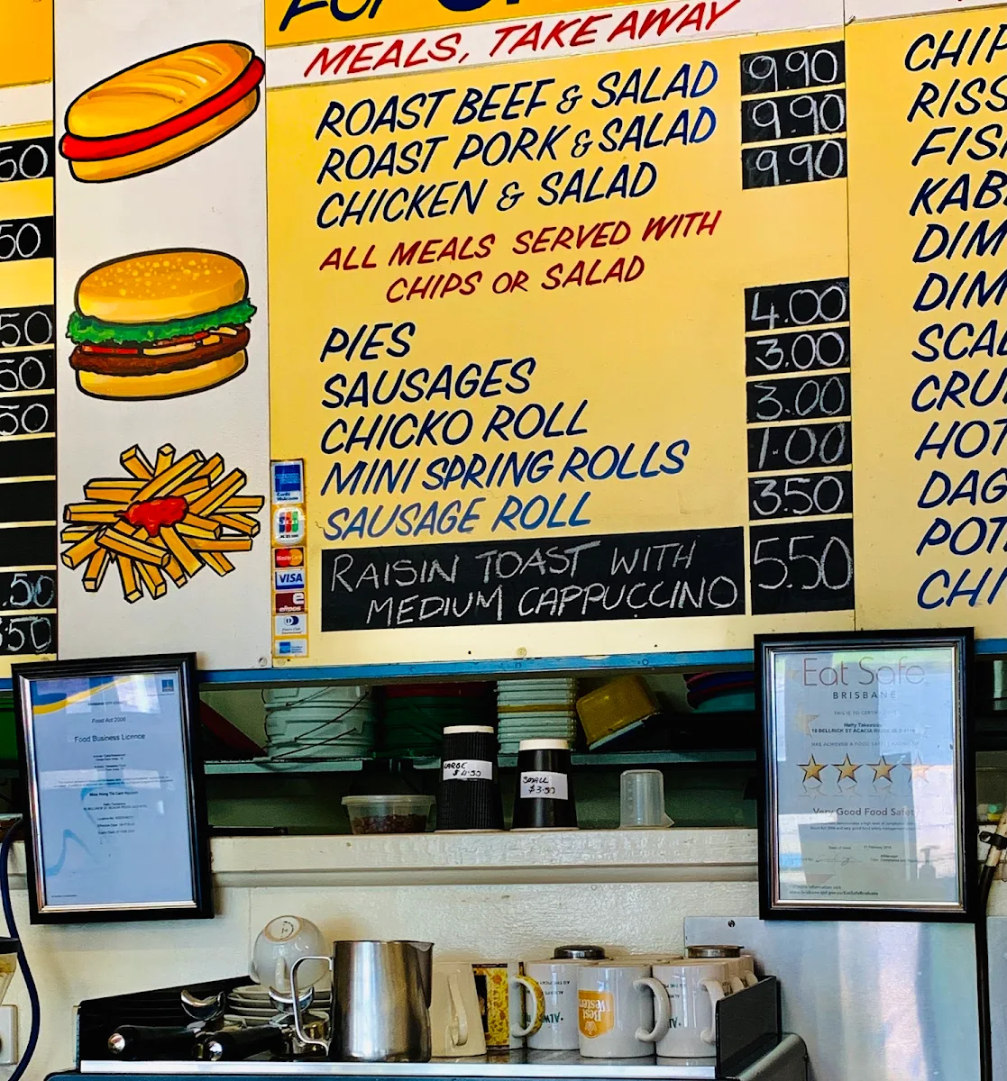 Menu, Hefty's Snacks