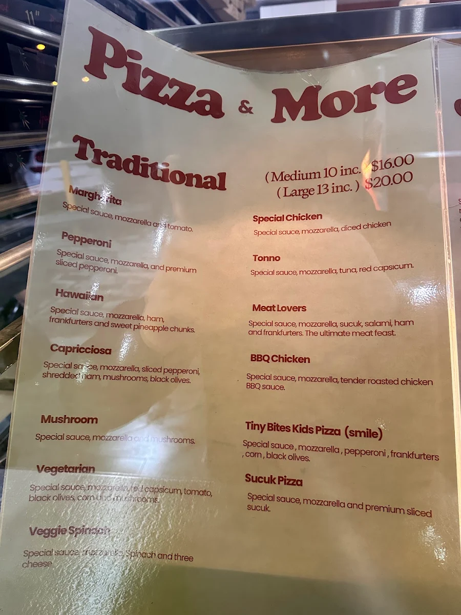 Menu, Pizza & More