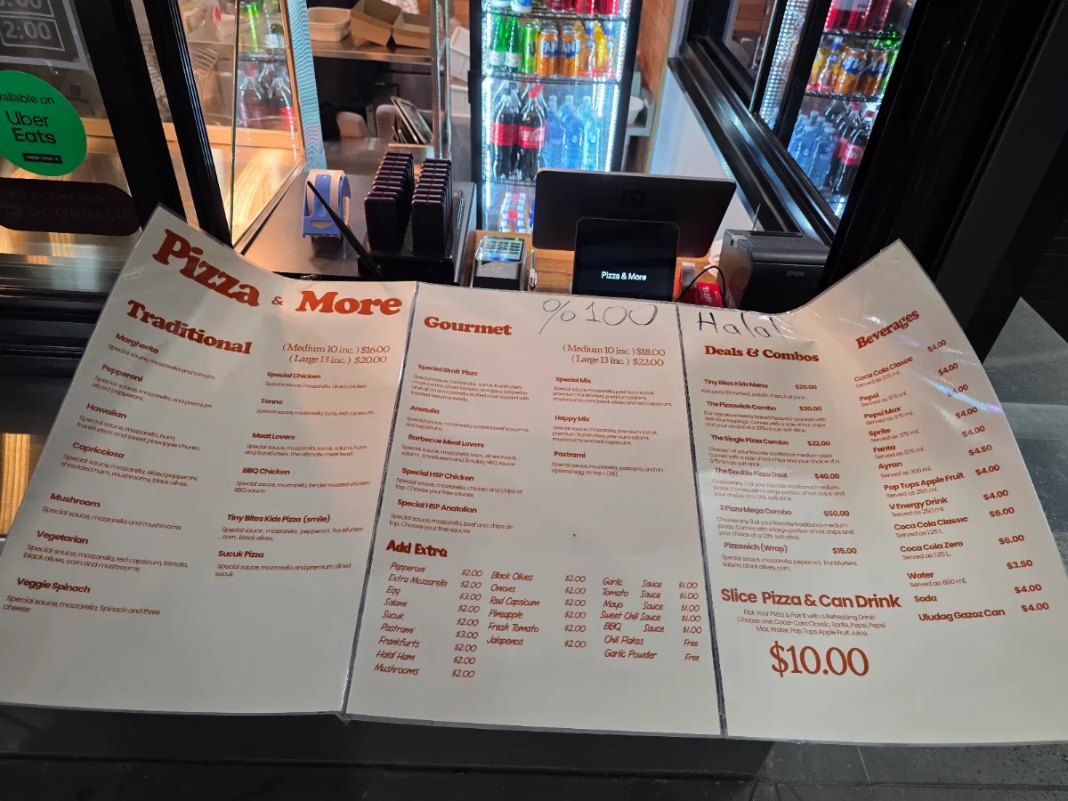 Menu, Pizza & More
