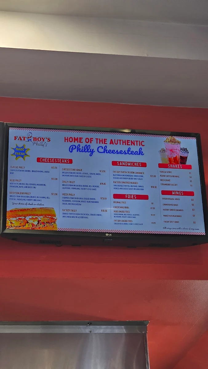 Menu, Fatboys Phillys