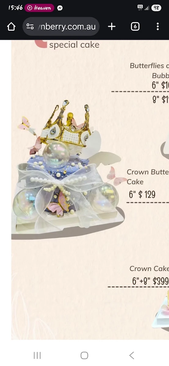 Menu, Berry n Berry Bakery, Westfield Helensvale
