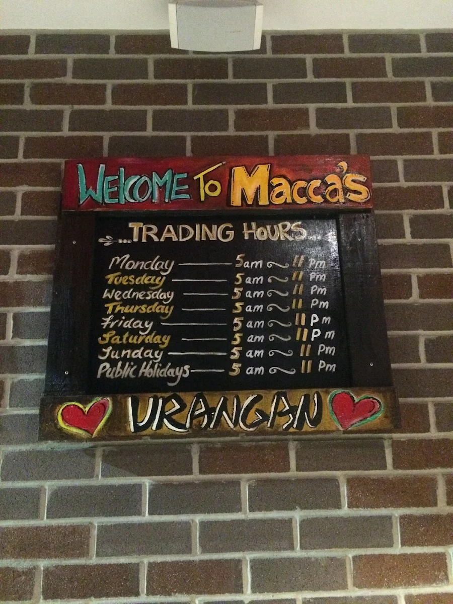 Menu, McDonald's Urangan