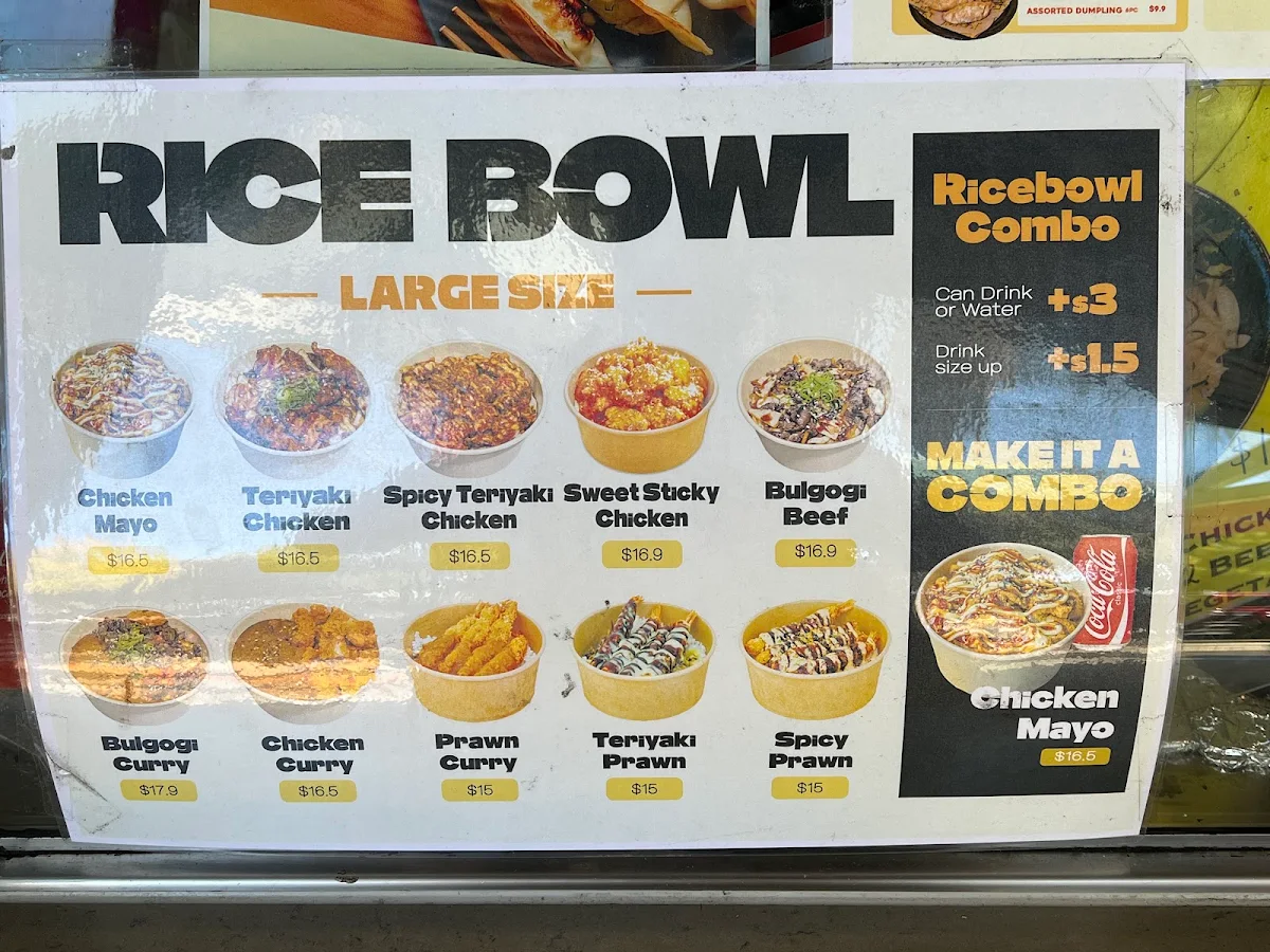 Menu, Krazy Bird Campbelltown