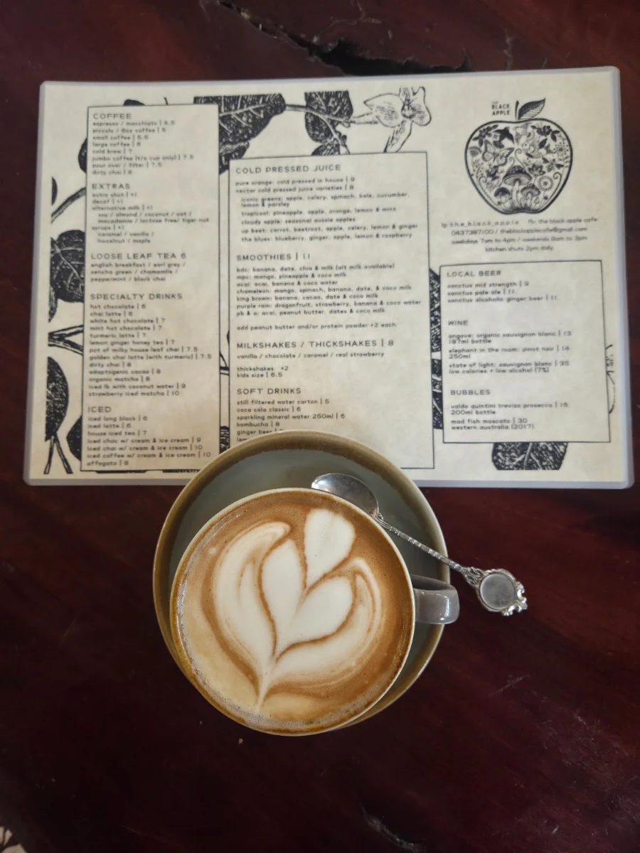 Menu, The Black Apple