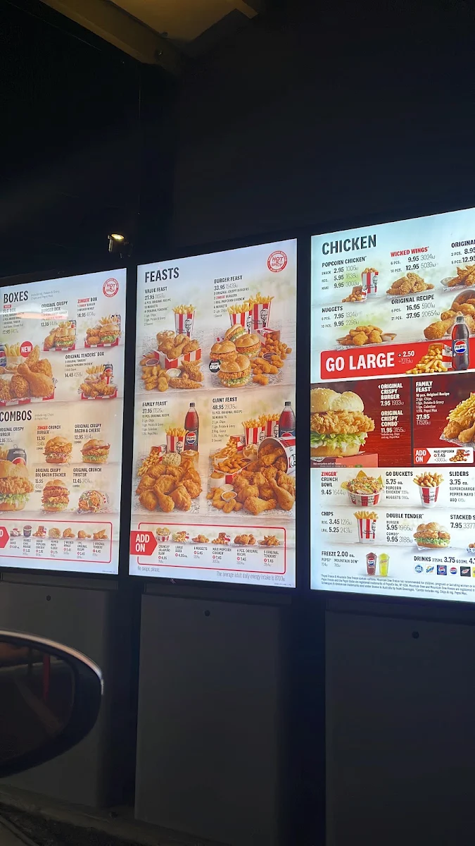 Menu, KFC Belmont Forum