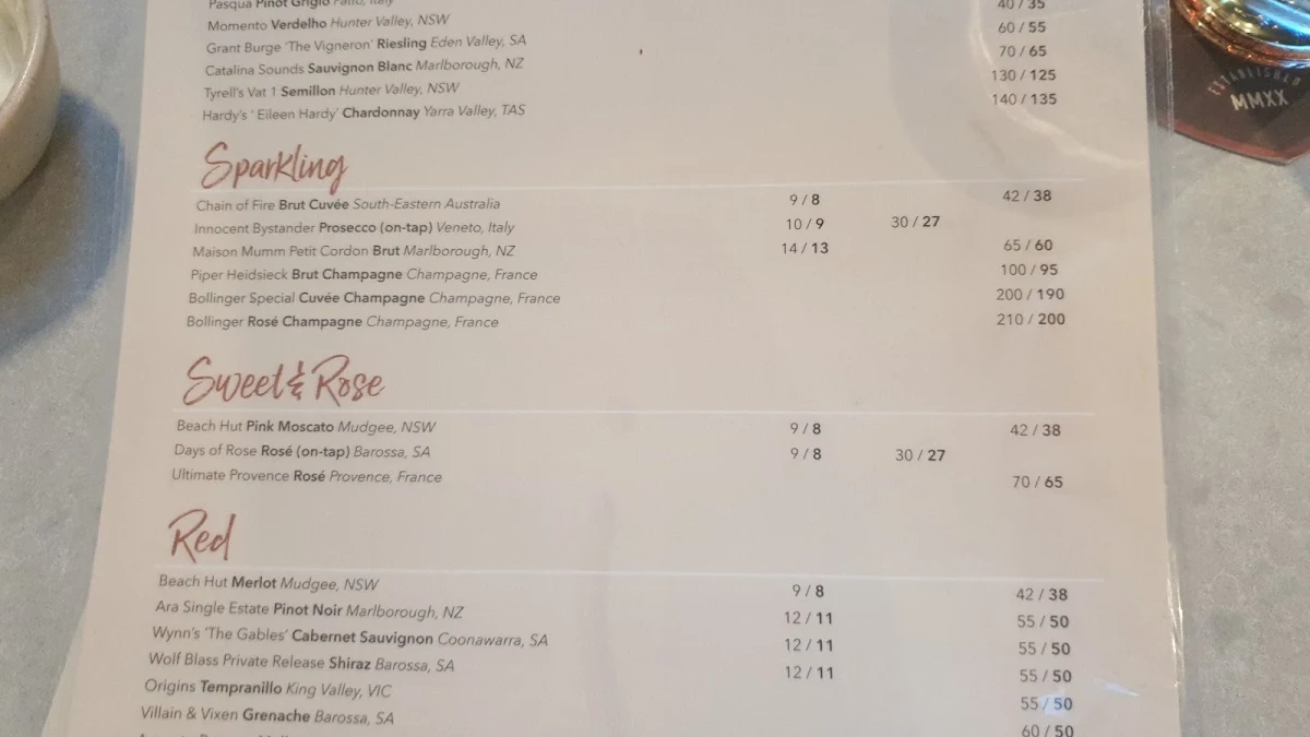 Menu, The Duke of Dural