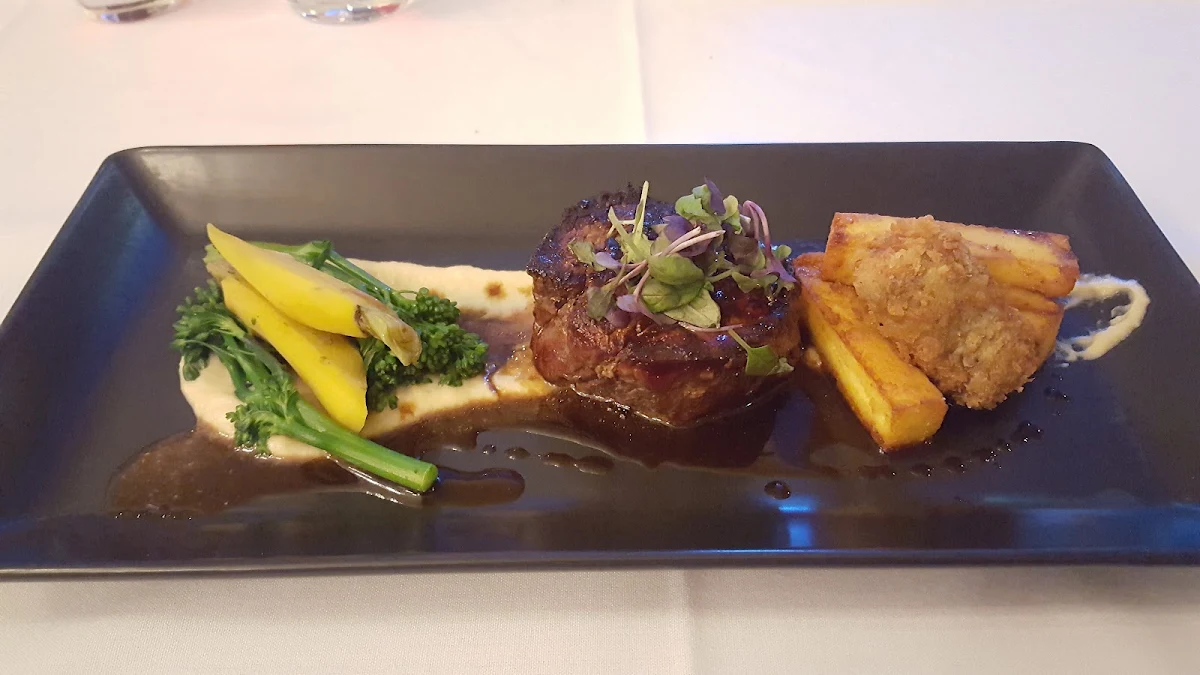 Fillet Steak with Polenta Chips and Seasonal Vegetables
