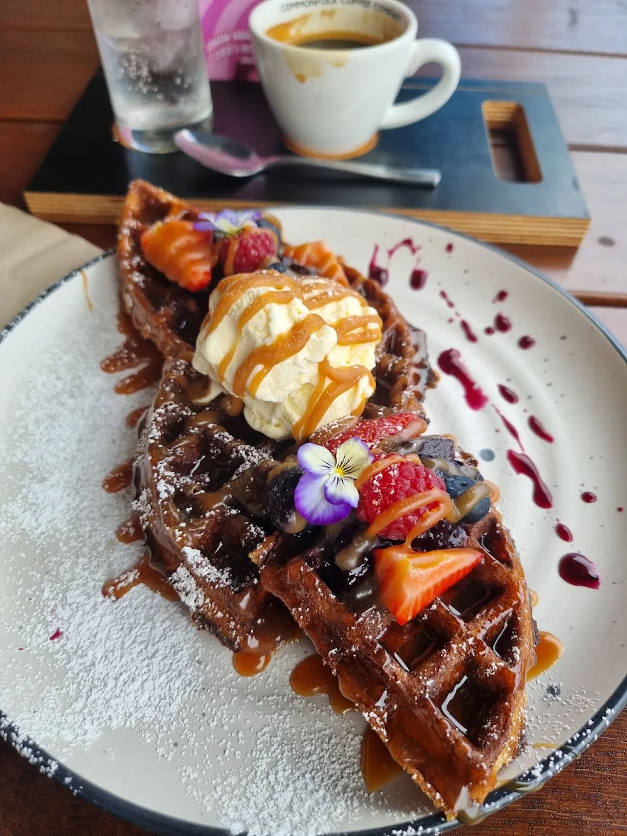 Hot Apple Pie Waffles