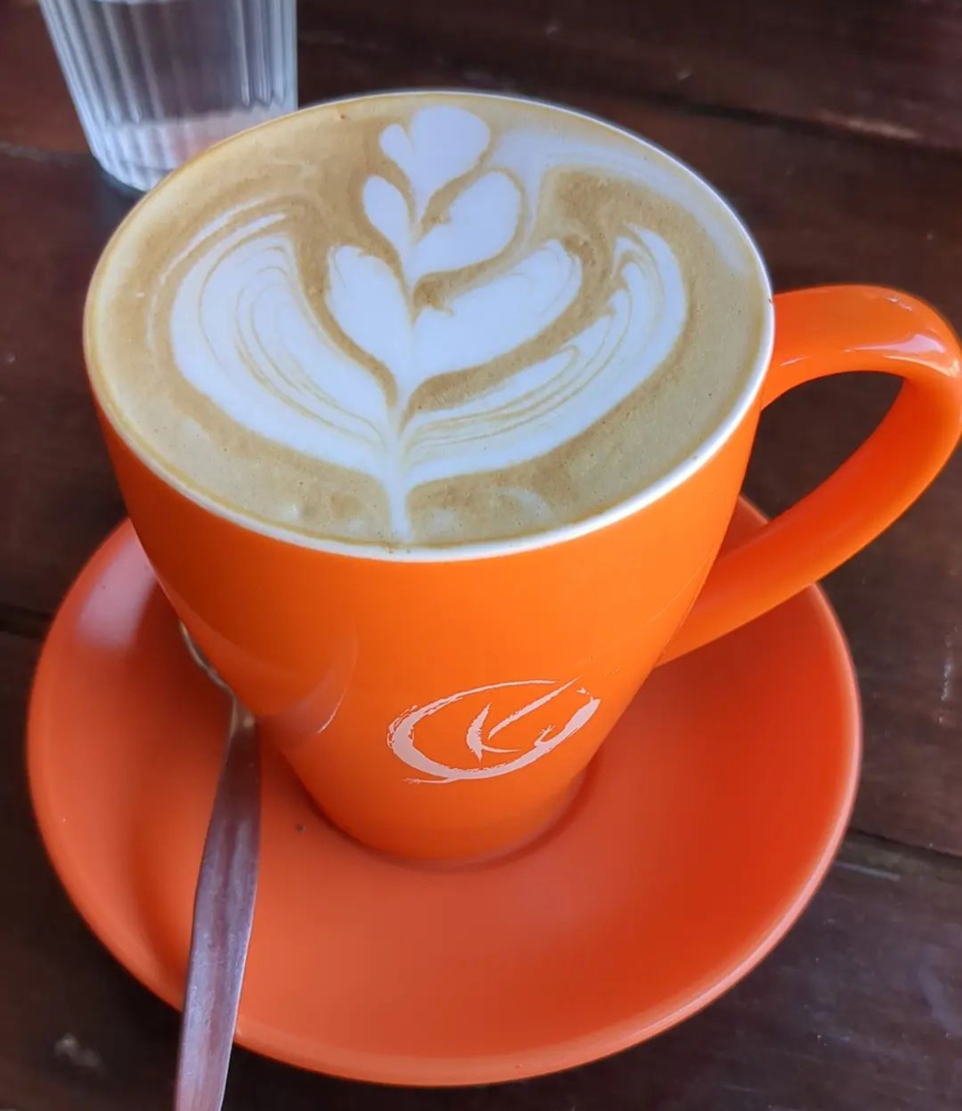 Hazelnut Latte, Kinky Lizard Cafe on Mews