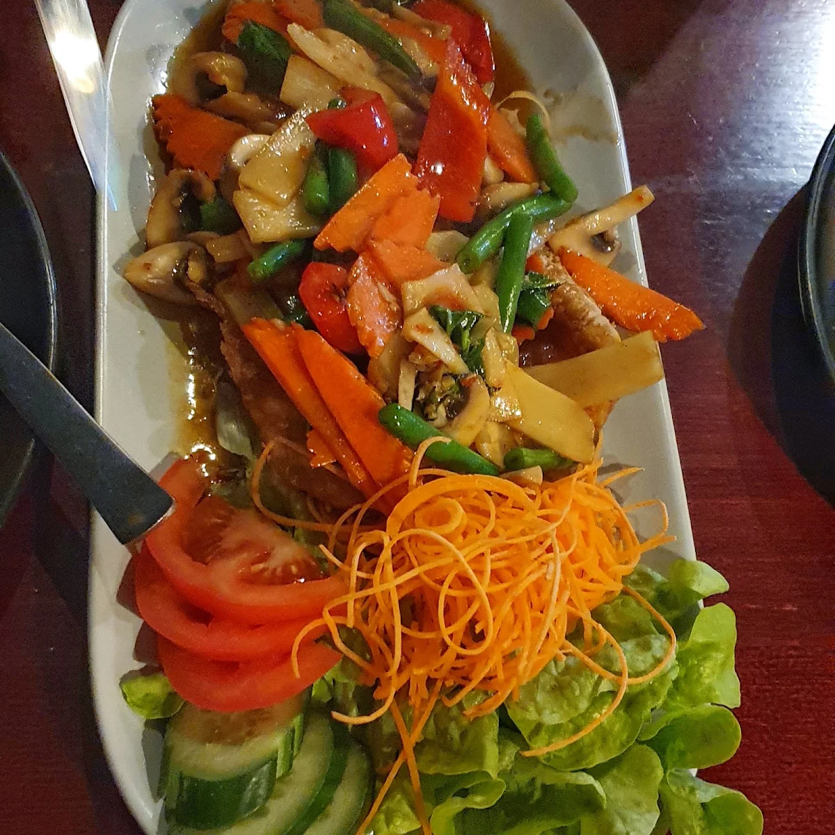 Fried Barramundi Fillet with Thai Basil