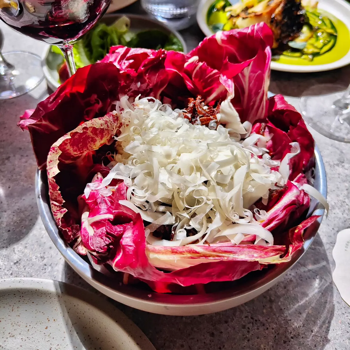 Radicchio Crispy Onions Gouda