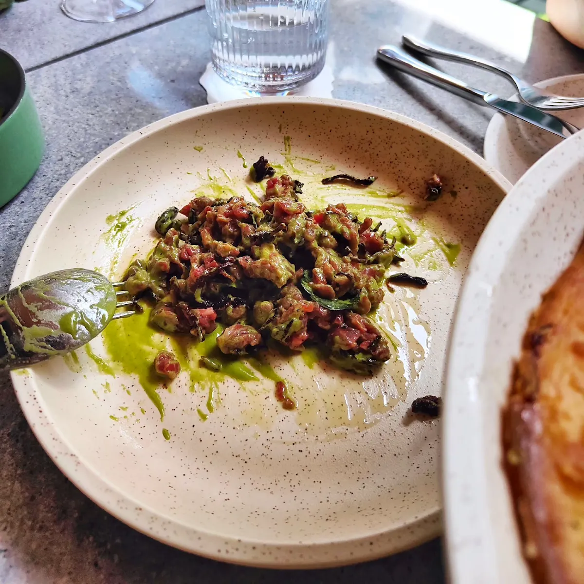 Raw Beef Green Mustard