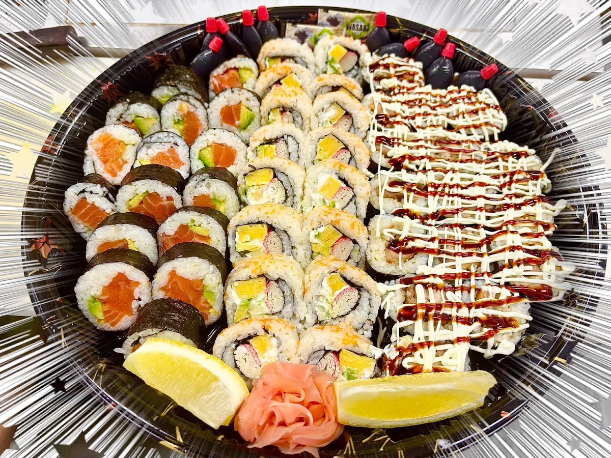 Sushi Platter, Coral sea cafe Fish and Chips in Helensvale