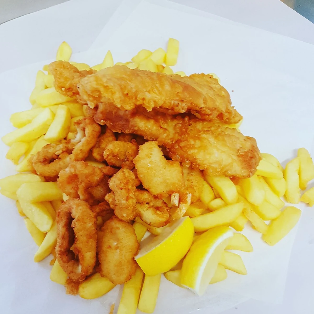 Battered Cocktail Fish, Corrie St Big Fish Cafe