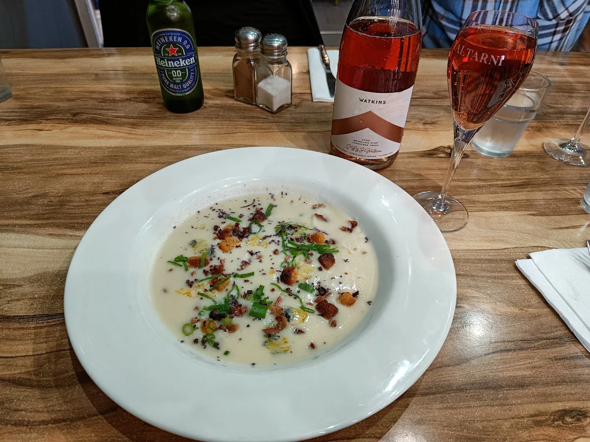 Cauliflower and Blue Cheese Soup