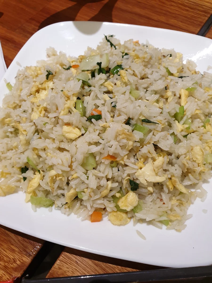 Curry Sauce with Chips and Fried Rice