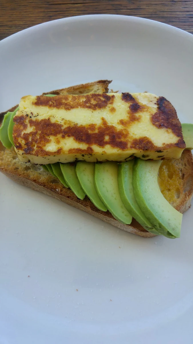 Avocado on Sourdough with Halloumi