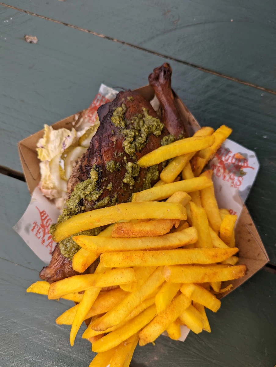 New England Smoked Chicken with Chips and Coleslaw