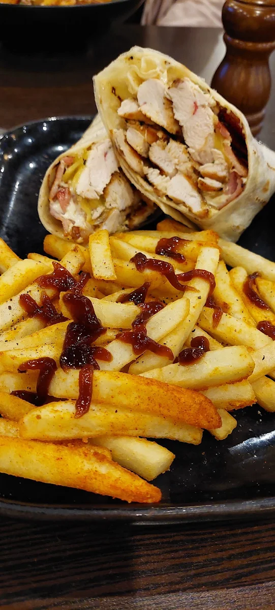 Chicken Wrap and Chips