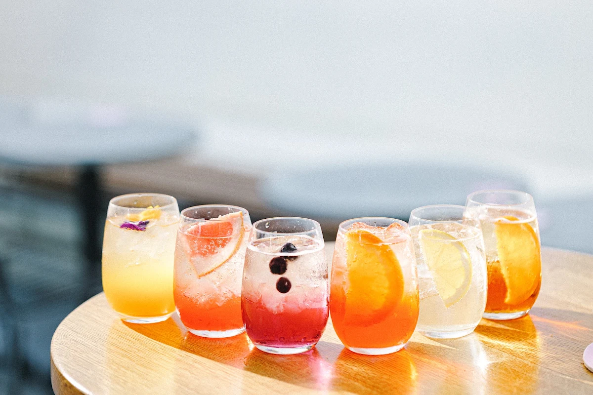 Fancy Fruit Cup Spritz, Good Heavens Rooftop Bar