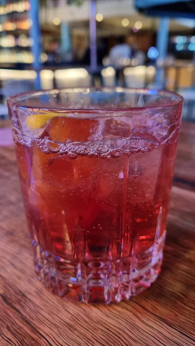 Raspberry Negroni, Good Heavens Rooftop Bar