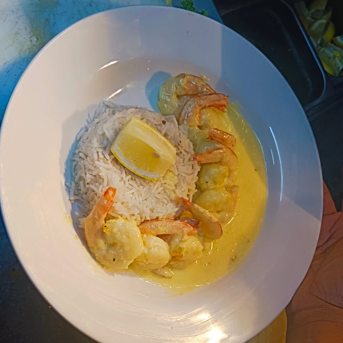 Creamy Garlic Prawns GF A