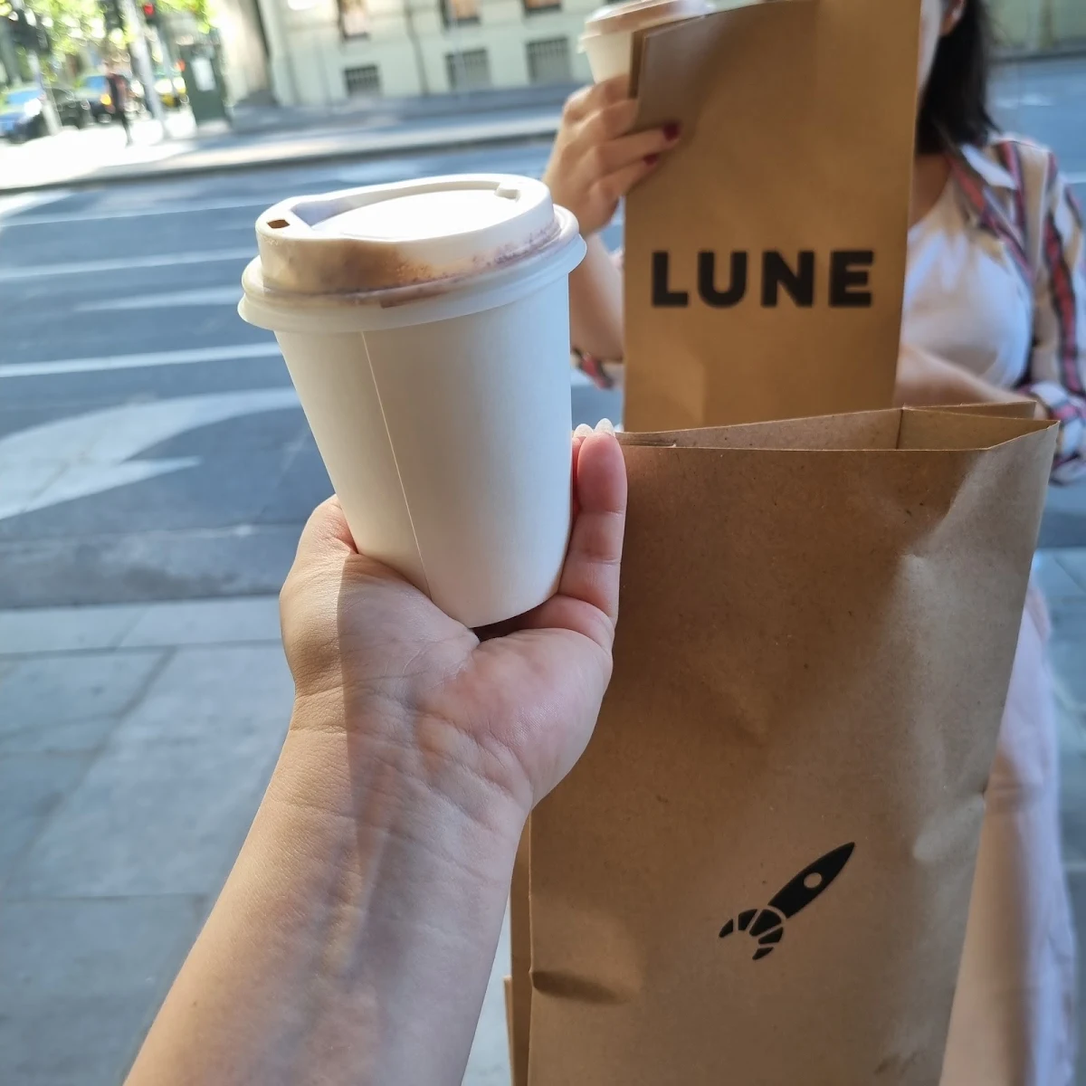 Cappuccino, Lune Croissanterie Melbourne CBD on Russell