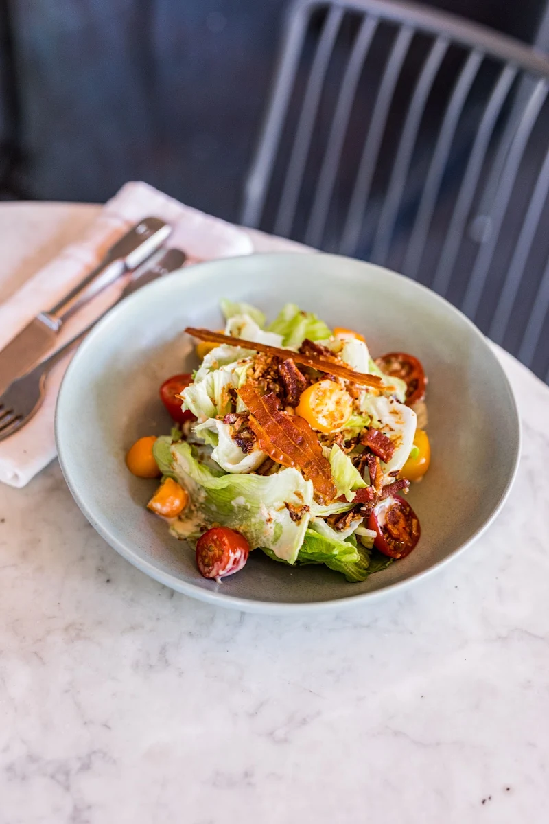 Smoked Chicken Salad Rocket Beans Grilled Peach Roasted Walnut Vinaigrette