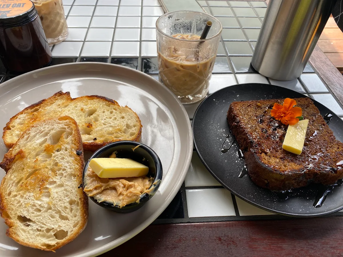 Toast with Peanut Butter, Alley Cat Coolum Beach