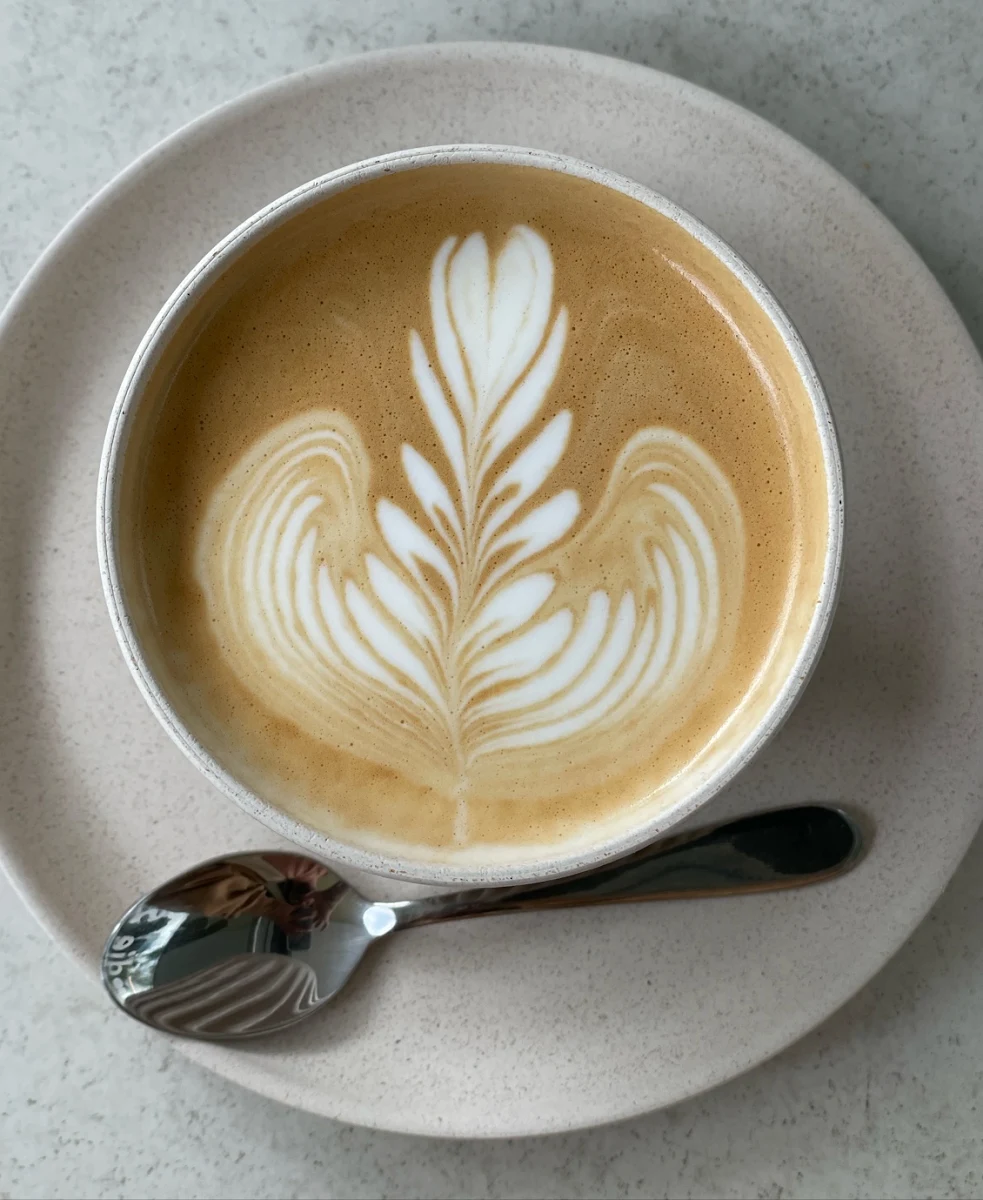 Flat White Caramel, At Jen Bakery Cafe