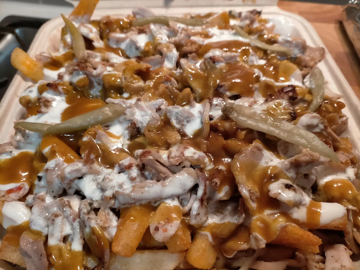 HSP Chicken with Satay Sauce Garlic Sauce Cheese and Pickle Chilli