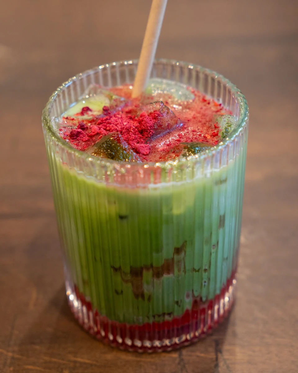 Raspberry Matcha, Prologue Cafe Melbourne