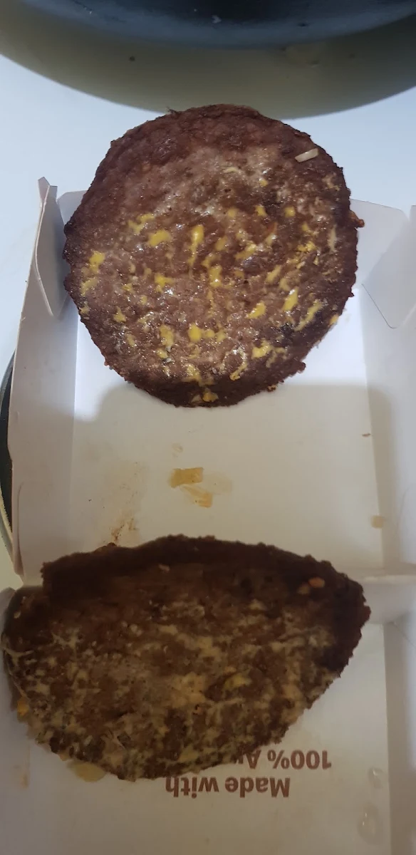 Ultra Thin Burnt Meat Patties from a Big Mac