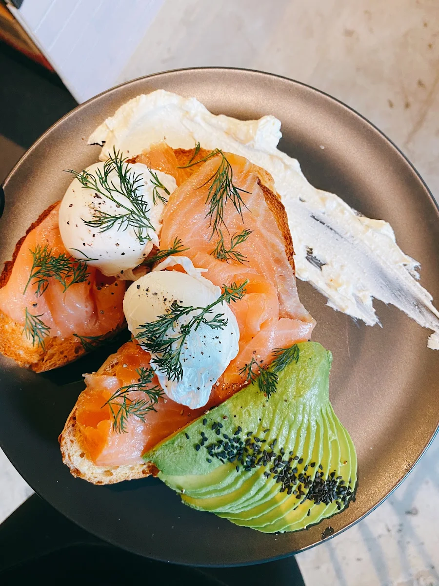 Bacon Haloumi Smoked Salmon Avocado Mushroom
