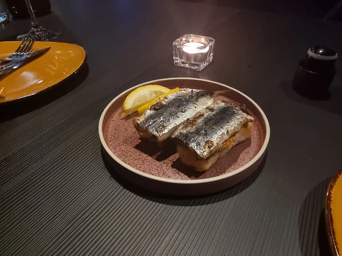 Sardines on Nduja on Baguette