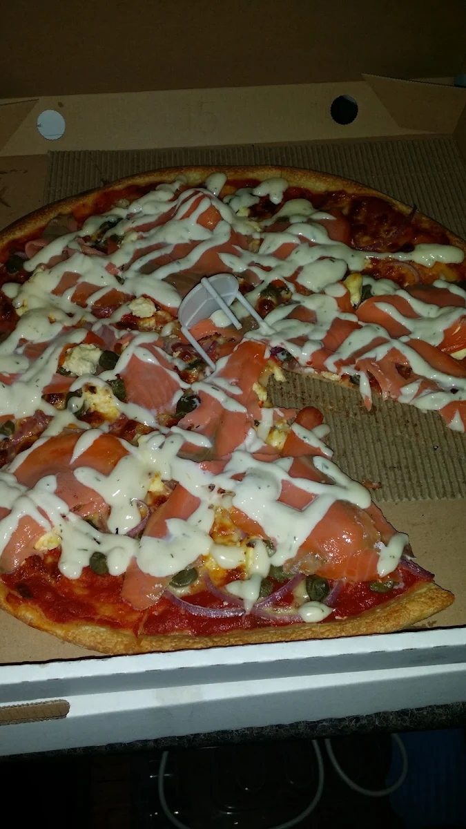 Salmon, Cielo Gourmet Pizza Pasta